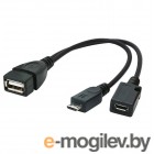  USB 2.0 OTG Cablexpert A-OTG-AFBM-004 USBAF/MicroBM, 0.15,   , 