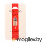 USB A/B/Micro/Mini/Type-C Red Line Adapter Micro USB - Type-C Gold