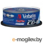 Verbatim CD-R 80min 700Mb 52x 25  Cake Box Crystal AZO 43352