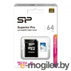   SD 64GB Silicon Power Superior SDXC Class 10 UHS-I U3 V30 100/80 Mb/s