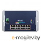  PLANET WGS-4215-16P2S IP40, IPv6/IPv4, 16-Port 1000T 802.3at PoE + 2-Port 100/1000X SFP Wall-mount Managed Ethernet Switch (-10 to 60 C, dual power input on 48-56VDC terminal block and power jack, SNMPv3, 802.1Q VLAN, IGMP Snooping, SSL, SSH, A