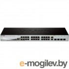  D-Link DGS-1210-28/ME/P/B2A, L2 Managed Switch with 24 10/100/1000Base-T ports and 4 1000Base-X SFP ports.16K Mac address, 802.3x Flow Control, 4K of 802.1Q VLAN, 802.1p Priority