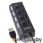  Perfeo USB-HUB 4 Port, (PF-H030 Black) 