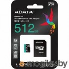   MICRO SDXC 512GB W/AD. AUSDX512GUI3V30SA2-RA1 ADATA