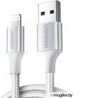  UGREEN US199-60161, USB-A 2.0 to Lightning, Apple MFI certified, 2,4A,   480 /,   , 1m, Silver