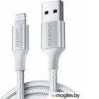  UGREEN US199-60163 USB to Lightning, Apple MFI certified, 2,4A,   480 /,   , 2m, Silver
