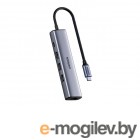  Ugreen CM475 USB-C to 3xUSB3.0 Hub+RJ45 Grey 60600