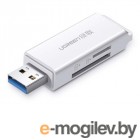- Ugreen CM104 USB 3.0 to TF + SD Dual Card Reader White 40753