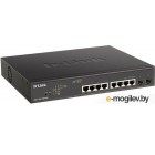  D-Link DGS-1100-10MPPV2/A3A, L2 Smart Switch with 8 10/100/1000Base-T ports and 2 1000Base-X SFP ports (6 PoE ports 802.3af/802.3at (30 W), 2 ports 802.3af/802.3at/802.3bt (90W), PoE Budget 242 W).8K