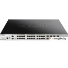  Managed L3 Stackable Switch 20x1000Base-T PoE, 4x10GBase-X SFP+, 4xCombo 1000Base-T PoE/SFP, PoE Budget 370W (740W with DPS-700), Surge 6KV, CLI, 1000Base-T Management, RJ45 Console, mini-USB Console, USB, RPS, Alarm RJ-45, Dying Gasp, Standard