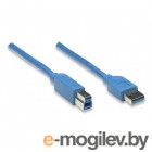 USB A/B/Micro/Mini/Type-C USB A/B/Micro/Mini/Type-C ATcom USB 3.0 AM - BM 3m Blue АТ12824