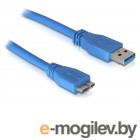 USB A/B/Micro/Mini/Type-C USB A/B/Micro/Mini/Type-C ATcom USB 3.0 AM - Micro-B 0.8m Blue АТ12825