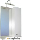 Шкаф с зеркалом для ванной СанитаМебель Камелия-11.50 Д2 (правый, белый)