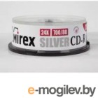 Диск CD-R Mirex 700 Mb, 24х, Silver, Cake Box (25), (25/300) UL120055A8M