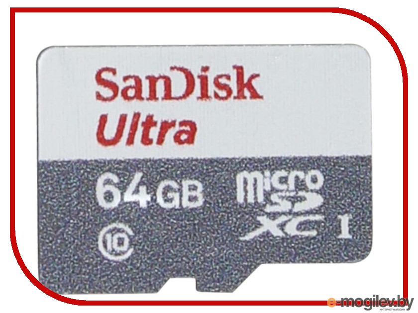 Карта памяти SanDisk Ultra microSDXC (Class 10) 64GB (SDSQUNS-064G-GN3MN)
