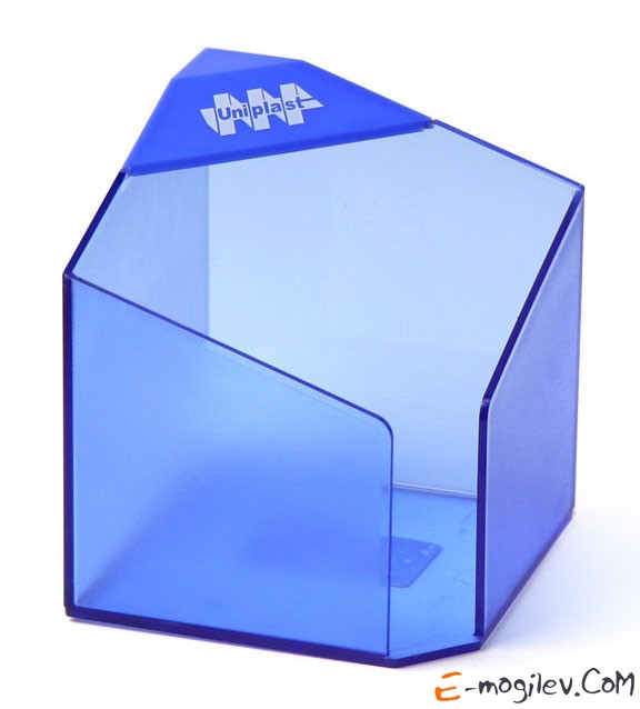 Бокс для кубарика «Статус», имеет площадку для логотипа, прозрачно-синий, 9*9*9 см, Униплас