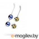 Вагинальные шарики Nalone Yany, металлические, синий + золото