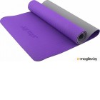 Коврик для йоги Starfit FM-201 TPE 173x61x0.5см фиолетовый/серый