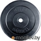 Диск для штанги MB Barbell Atlet d31мм 10кг (черный)
