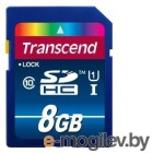 Карта памяти Transcend SDHC Class 10 UHS-I Premium 8Gb (TS8GSDU1)