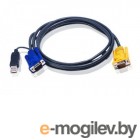 Шнур, мон., клав.+мышь USB, SPHD15=)HD DB15+USB A-Тип, Male-2xMale,  8+4 проводов, опрессованный,   6 метр., черный Intelligent cable HDB15m/USBAM 6M