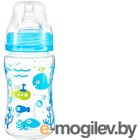 Бутылочка для кормления BabyOno Антиколиковая с широким горлышком / 403 (240мл, синий)