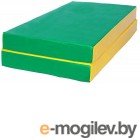 Гимнастический мат KMS sport Складной №3 1x1x0.1м (зеленый/желтый)