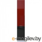Шкаф-пенал кухонный Интерлиния Мила Gloss НШП-№2-2145 (бордовый/черный)