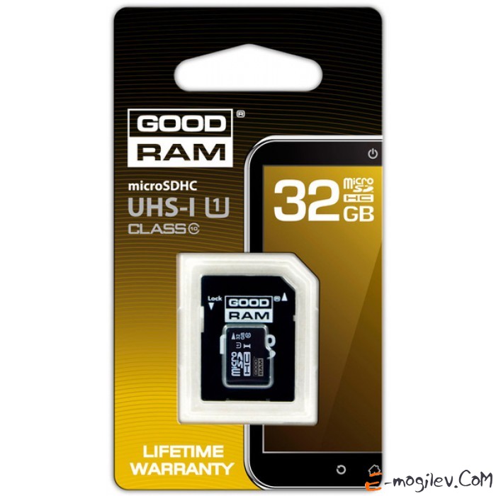 32GB GOODRAM microSD Class 10 UHS I + adapter - Retail 10