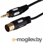 Аудиоаксессуары Аудиоаксессуары Кабель Rexant DIN 5PIN Plug - 3.5mm Stereo Plug 1.5m Gold 17-2502