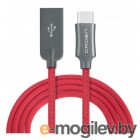 Кабель Crown USB - USB Type-C CMCU-3132C red