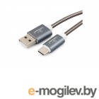 Кабель USB 2.0 Cablexpert CC-G-USBC02Gy-1.8M, AM/Type-C, серия Gold, длина 1.8м, титан, блистер