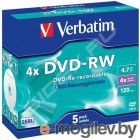 -,.  DVD-RW Verbatim 4.7Gb 4x Jewel case (5) (43285)