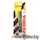 Ручка-роллер Zebra ZEB-ROLLER BE& DX7 0.7мм игловидный пиш. наконечник черный/черный блистер (2шт)