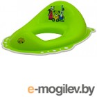 Детская накладка на унитаз Maltex Мишка и друзья / 5337 (зеленый/белый)
