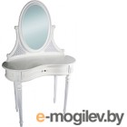 Туалетный столик с зеркалом ГрандМодерн Без деколи (белый с патиной)
