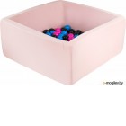 Игровой сухой бассейн Misioo 90x90x40 200 шаров (светло-розовый)
