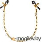 Тиски для сосков Pipedream Gold Chain Nipple Clamps / 18202 (черный/золото)