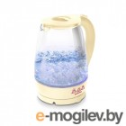 Чайник электрический Мастерица ЕК-1801G, ваниль, 1,8л, стекло, 1850 Вт