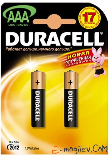 Комплект батареек Duracell Basic LR03 (2шт)