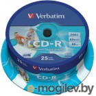 Verbatim CD-R 80min 700Mb 52x 25 шт Cake Box DL Printable 43439