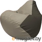 Бескаркасное кресло Flagman Груша Макси Г2.3-0216 (светло-серый/черный)