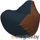 Бескаркасное кресло Flagman Груша Макси Г2.3-1507 (синий/коричневый)