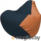 Бескаркасное кресло Flagman Груша Макси Г2.3-1520 (синий/оранжевый)