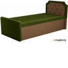 Двуспальная кровать Mebelico Севилья 30 / 59588 (микровельвет, зеленый/коричневый)