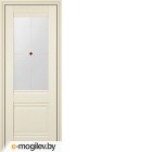 Дверь межкомнатная ProfilDoors 2X 60x200 (эшвайт/стекло матовое/коричневый фьюзинг)