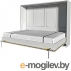 Шкаф-кровать Интерлиния Innova H140 (бетон/белый)