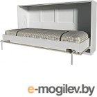 Шкаф-кровать Интерлиния Innova H90 (бетон/белый)