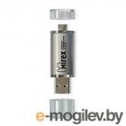 Флеш накопитель 8GB Mirex Smart, OTG, USB 2.0/MicroUSB, Серебро