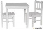 Комплект мебели с детским столом ВудГрупп 75x50x50 (белый)